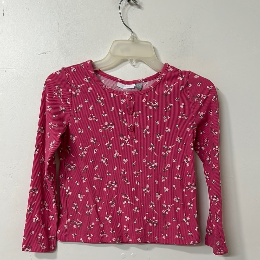 Place Pink Floral Long Sleeve Tee
